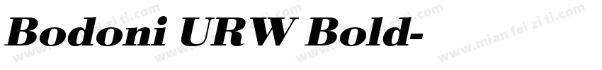 Bodoni URW Bold字体转换